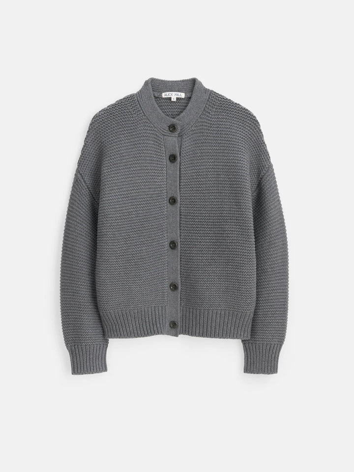 Alex Mill - Heather Grey Nico Cardigan in Heathered Cotton - Kalifornia Jean Bar