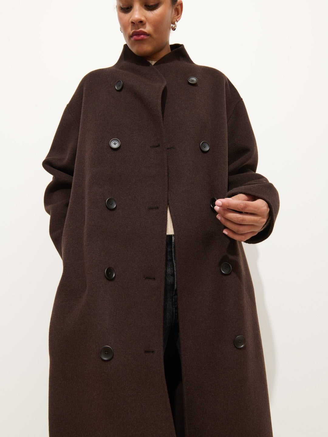 Alex Mill - Long Sophia Coat in Chocolate - Kalifornia Jean Bar