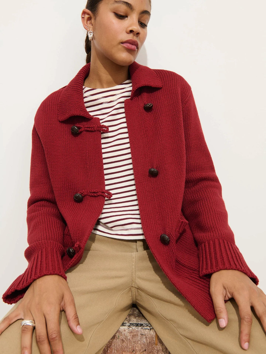 Alex Mill - Mahogany Ada Cotton Sweater Jacket - Kalifornia Jean Bar