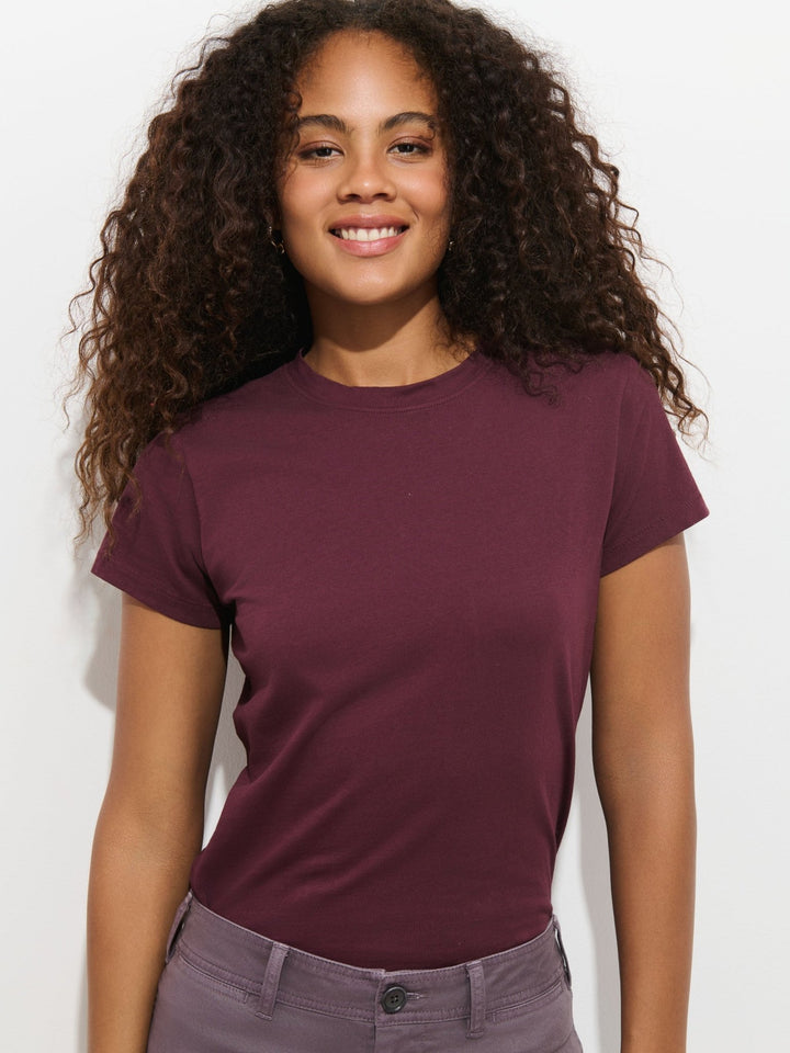 Alex Mill - Prospect Tee in Plum - Kalifornia Jean Bar