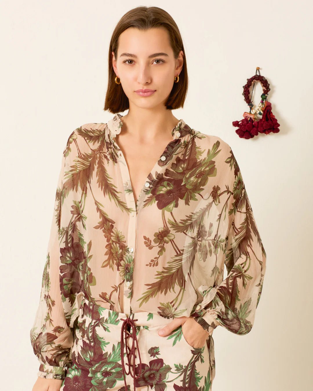 Alix of Bohemia - Poet Summermoss Blouse - Kalifornia Jean Bar