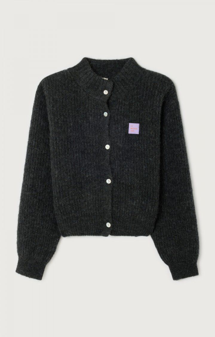 American Vintage - Melange Charcoal Cardigan East Sweater - Kalifornia Jean Bar