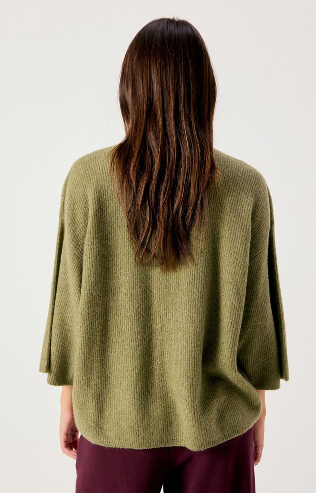 American Vintage Melange Lizard Damsville V-Neck Cardigan - Kalifornia Jean Bar