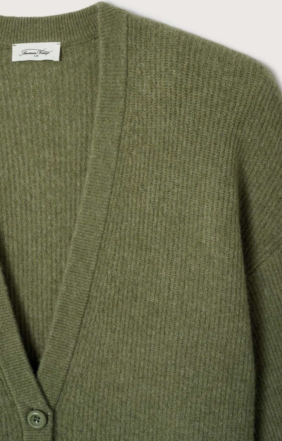 American Vintage Melange Lizard Damsville V-Neck Cardigan - Kalifornia Jean Bar