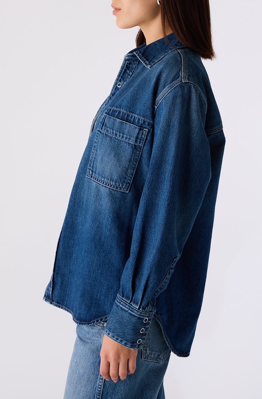 Amo - Blair Denim Shirt in Backdrop - Kalifornia Jean Bar