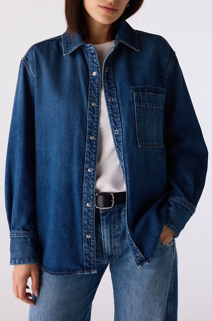 Amo - Blair Denim Shirt in Backdrop - Kalifornia Jean Bar