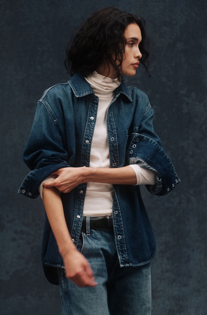 Amo - Blair Denim Shirt in Backdrop - Kalifornia Jean Bar