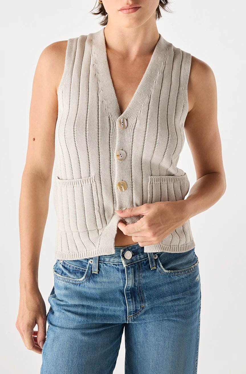 Amo - Marlowe Sweater in Saltstone - Kalifornia Jean Bar
