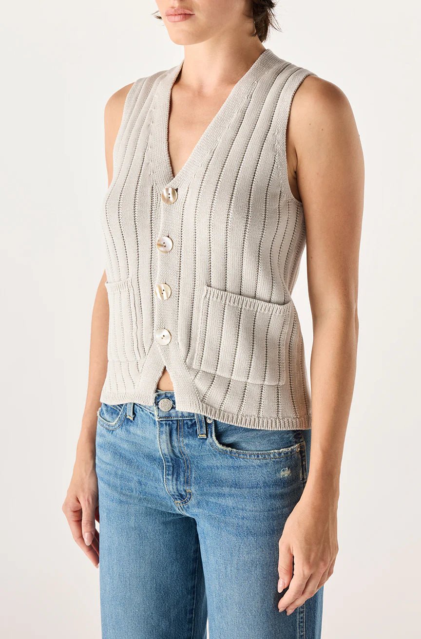 Amo - Marlowe Sweater in Saltstone - Kalifornia Jean Bar