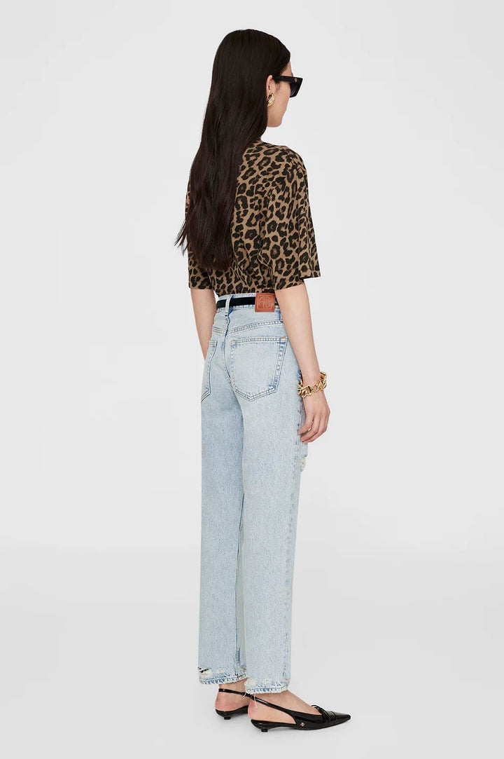 Anine Bing - Avi Tee Black and Brown Leopard - Kalifornia Jean Bar