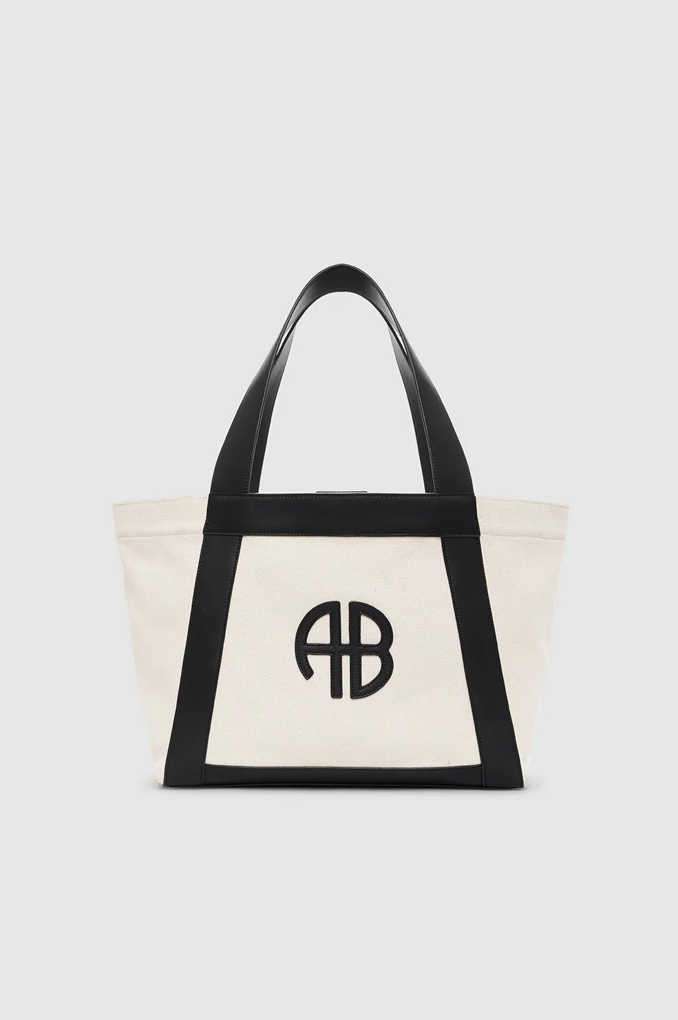 Anine Bing - Cara Tote Natural Canvas with Black - Kalifornia Jean Bar