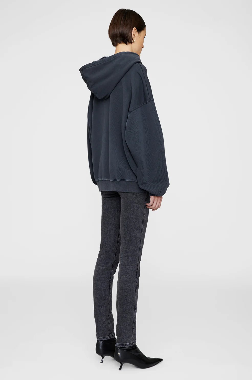 Anine Bing - Harvey Sweatshirt in Dark Washed Black - Kalifornia Jean Bar