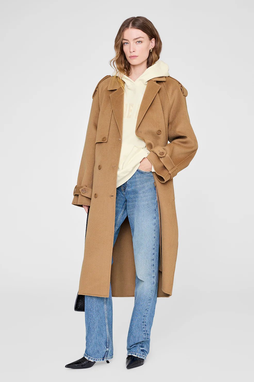 Anine Bing - Harvey Sweatshirt - Washed Cream - Kalifornia Jean Bar