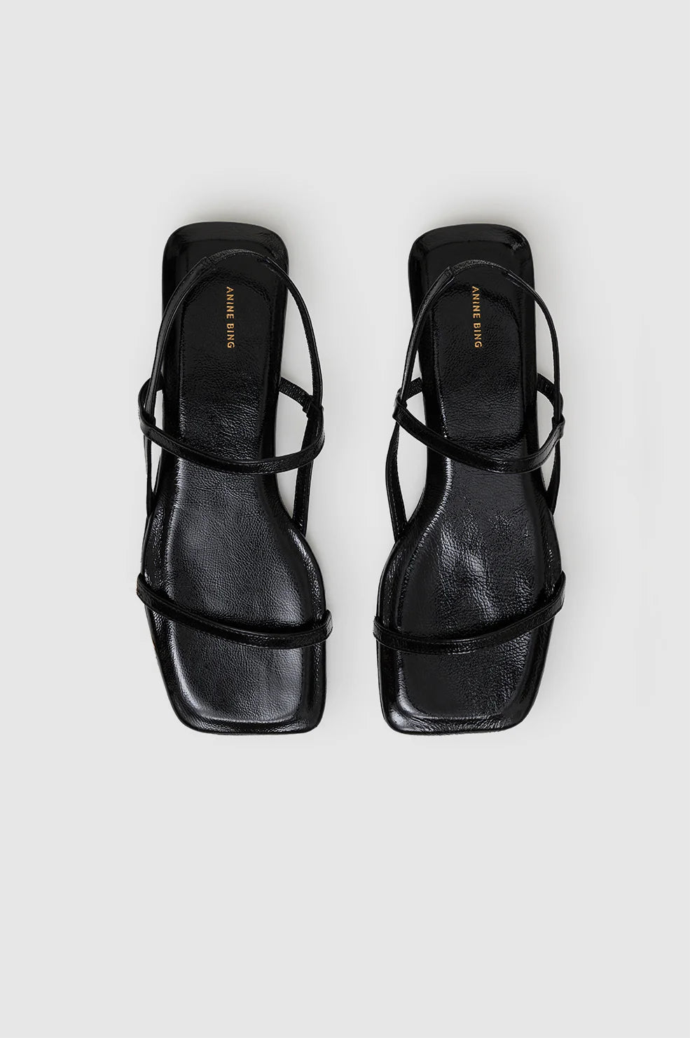Anine Bing - Hilda Flat Sandal in Black - Kalifornia Jean Bar
