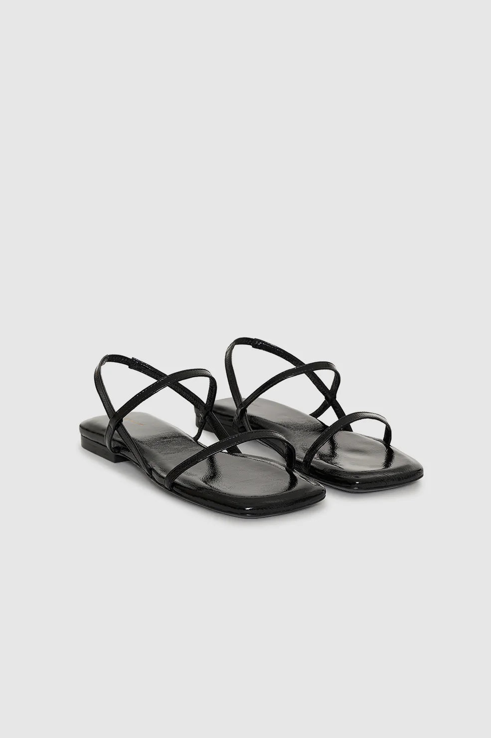 Anine Bing - Hilda Flat Sandal in Black - Kalifornia Jean Bar