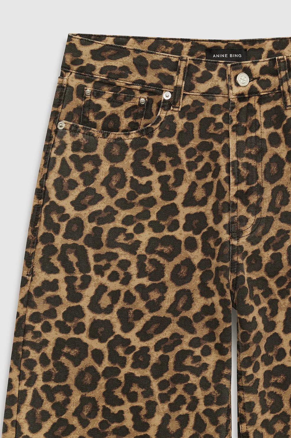 Anine Bing - Hugh Jean Black Brown Leopard - Kalifornia Jean Bar