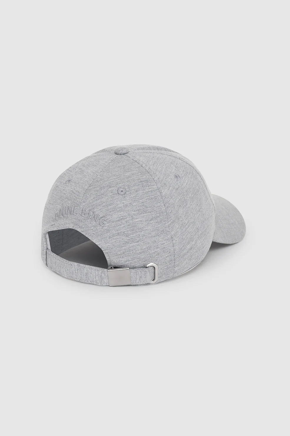 Anine Bing - Jeremy Baseball Cap Framed Monogram in Heathered Grey - Kalifornia Jean Bar