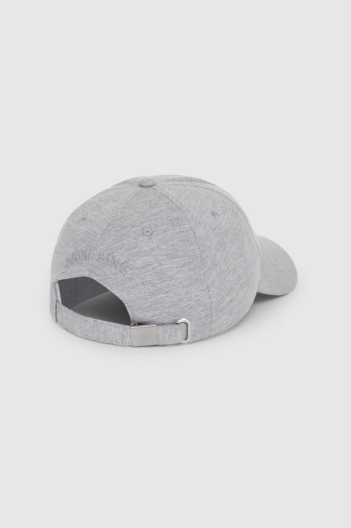 Anine Bing - Jeremy Baseball Cap Framed Monogram in Heathered Grey - Kalifornia Jean Bar