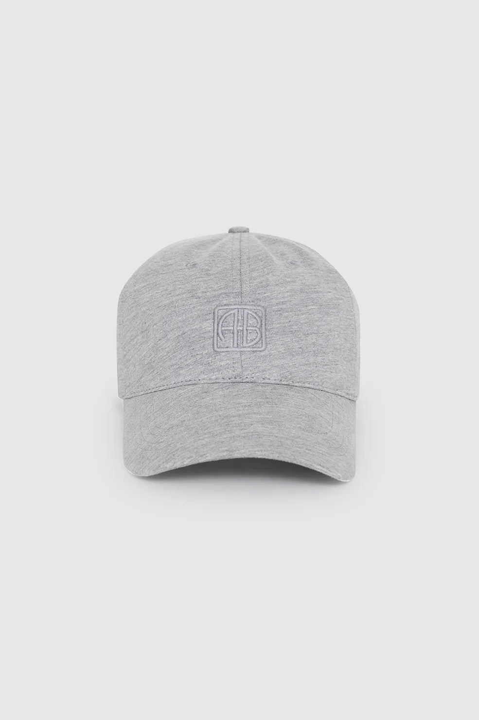 Anine Bing - Jeremy Baseball Cap Framed Monogram in Heathered Grey - Kalifornia Jean Bar