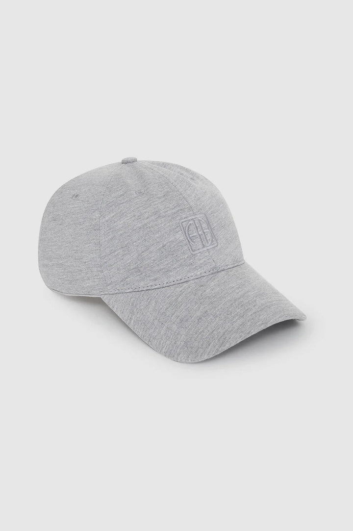 Anine Bing - Jeremy Baseball Cap Framed Monogram in Heathered Grey - Kalifornia Jean Bar
