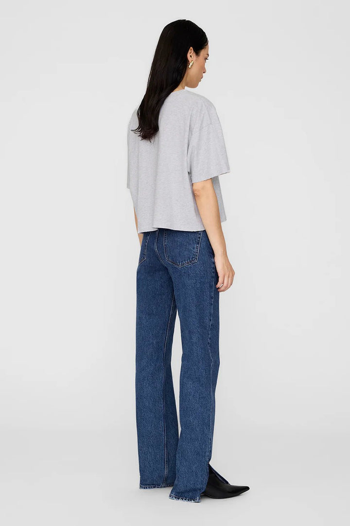 Anine Bing - Jonny Cropped Tee in Grey - Kalifornia Jean Bar