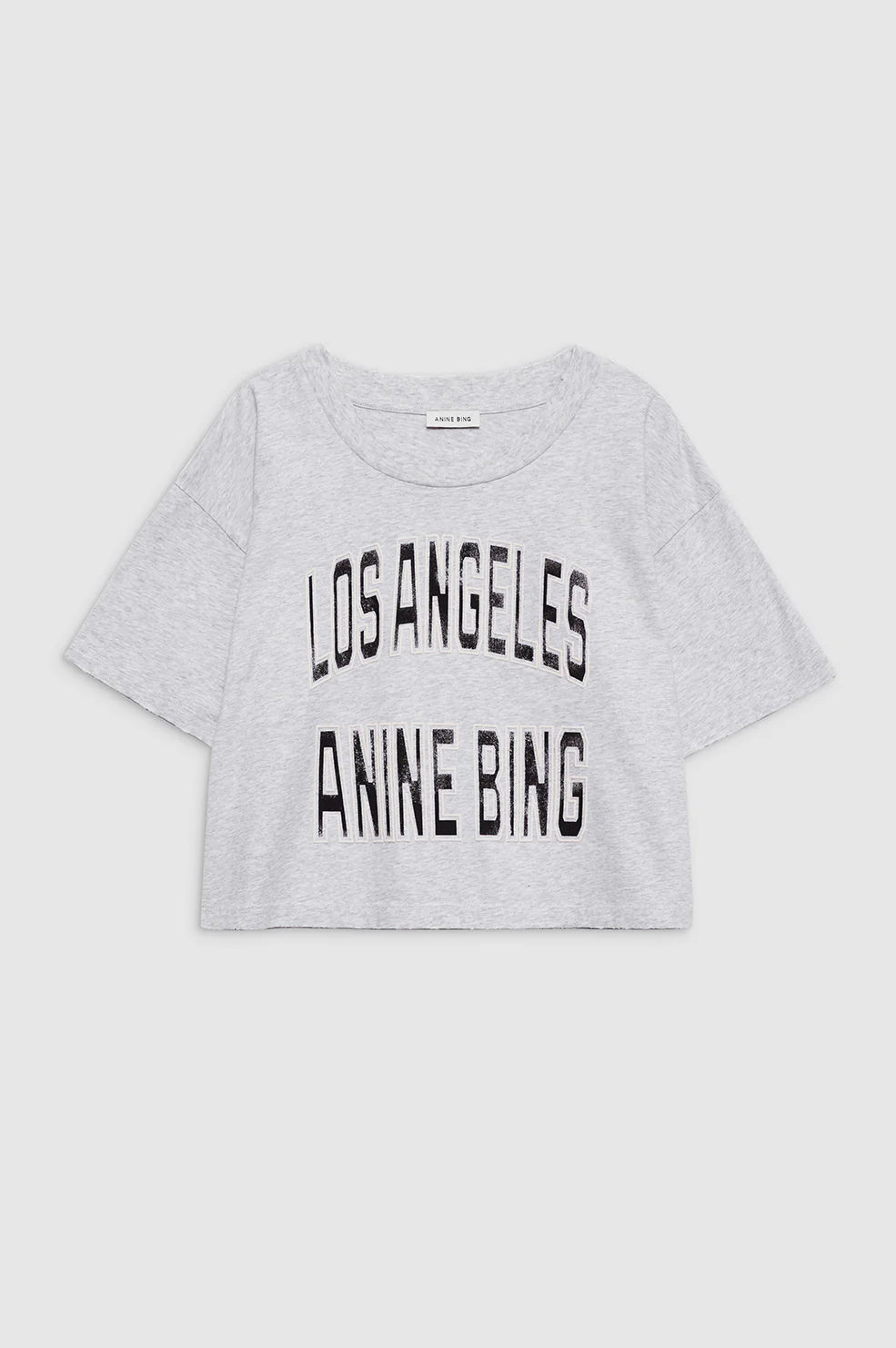 Anine Bing - Jonny Cropped Tee in Grey - Kalifornia Jean Bar