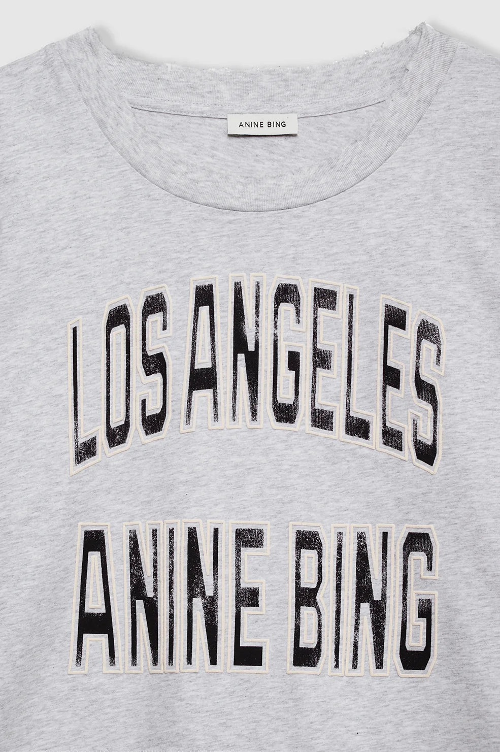 Anine Bing - Jonny Cropped Tee in Grey - Kalifornia Jean Bar
