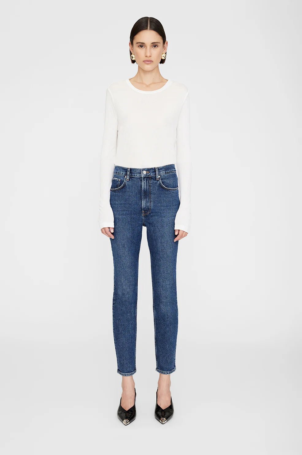 Anine Bing - Mid Indigo Samara Jean - Kalifornia Jean Bar