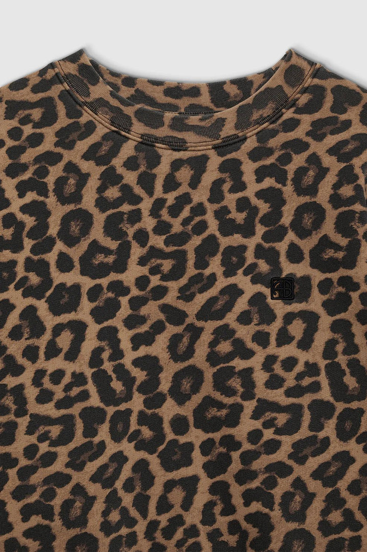 Anine Bing - Miles Sweatshirt in Black Brown Leopard - Kalifornia Jean Bar