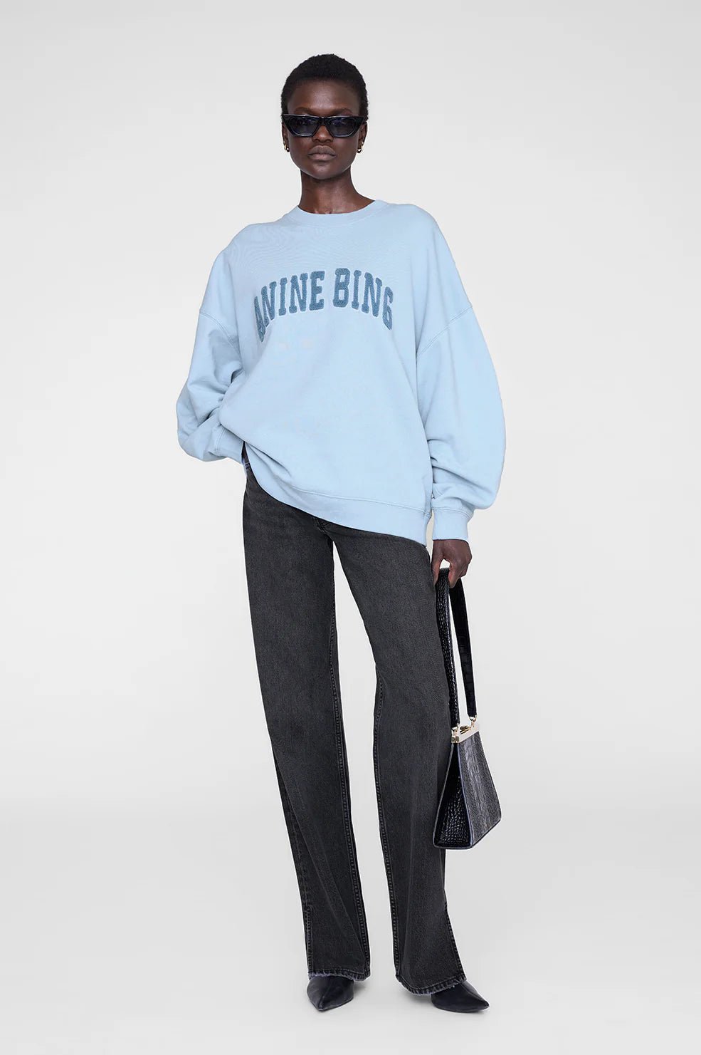 Anine Bing - Miles Sweatshirt - Pale Blue - Kalifornia Jean Bar