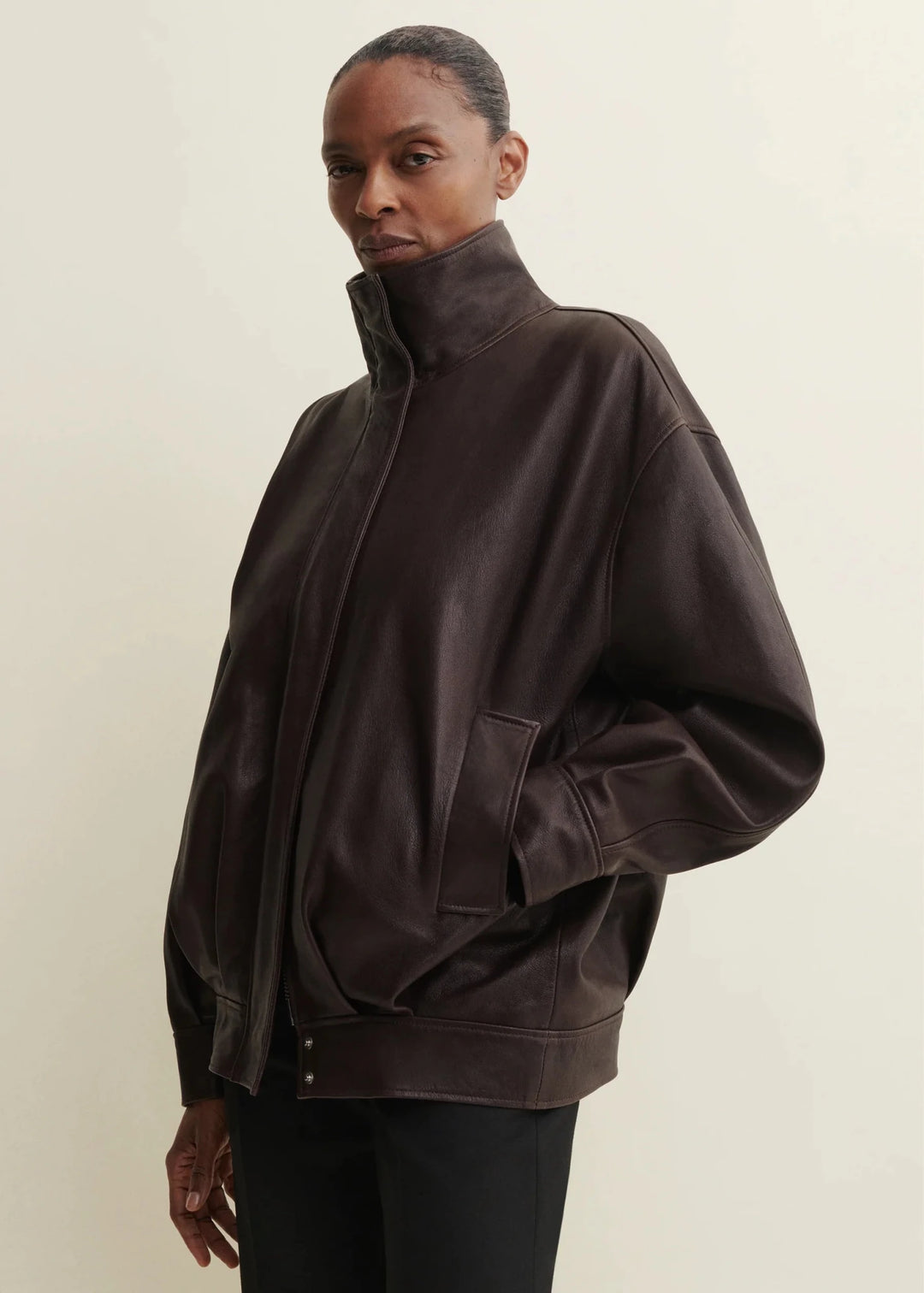 Arma - Paula Leather Jacket in Coffee Bean - Kalifornia Jean Bar