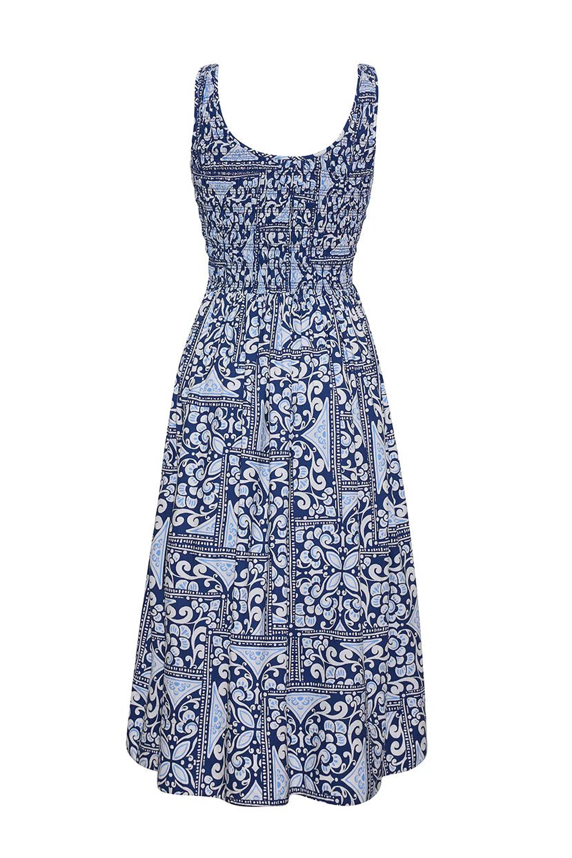 Cara Cara - Bergamo Dress Hart Tile Navy - Kalifornia Jean Bar
