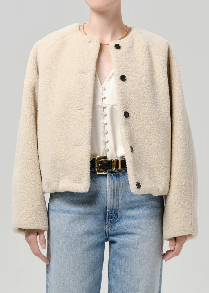Citizens of Humanity - Cozy Sherpa Boucle Indoor Bomber - Kalifornia Jean Bar