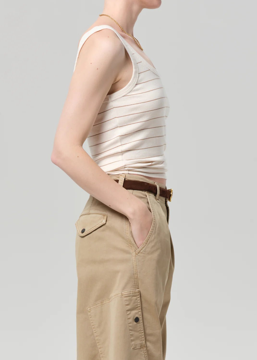 Citizens of Humanity - Faye Tank Golden Pinstripe - Kalifornia Jean Bar
