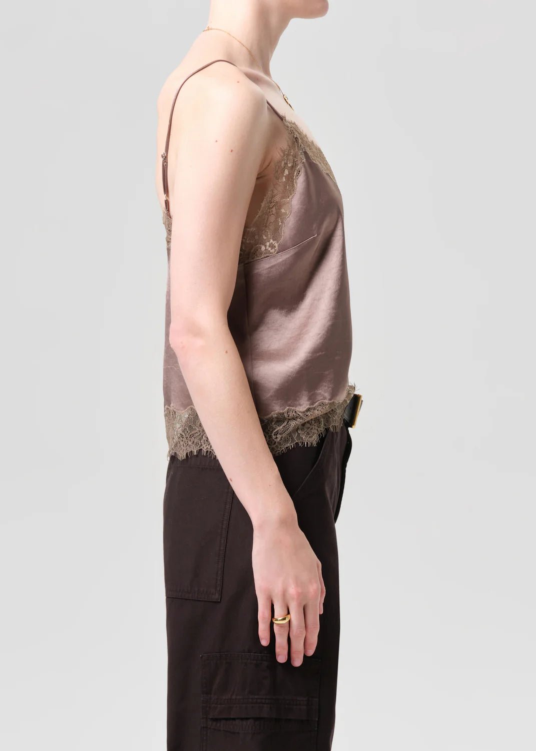 Citizens of Humanity - Lace Trimmed Cami Cocoa - Kalifornia Jean Bar