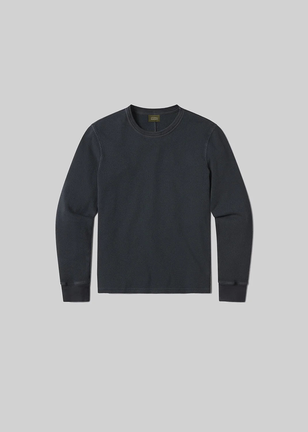 Citizens of Humanity - Mens Waffle Crewneck Charcoal Cedar - Kalifornia Jean Bar