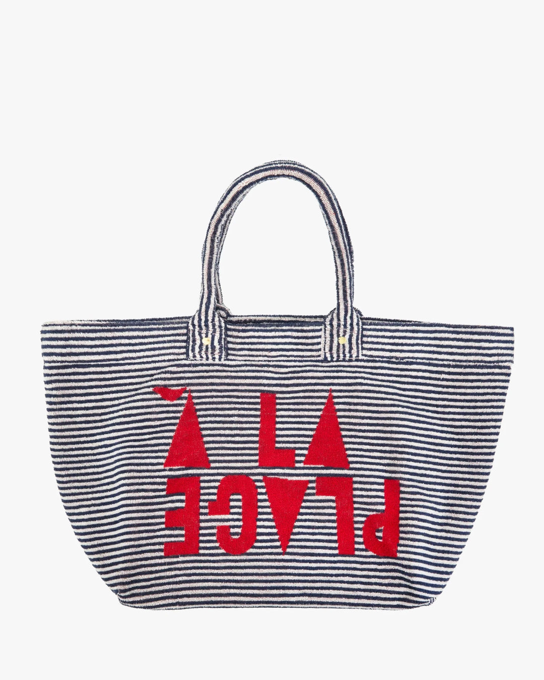 Clare V. - A La Plage La Cote Tote in Deep Dive/Cream - Kalifornia Jean Bar
