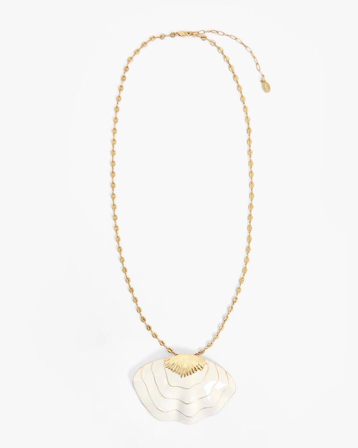 Clare V. - Clam Pendant Necklace - Kalifornia Jean Bar