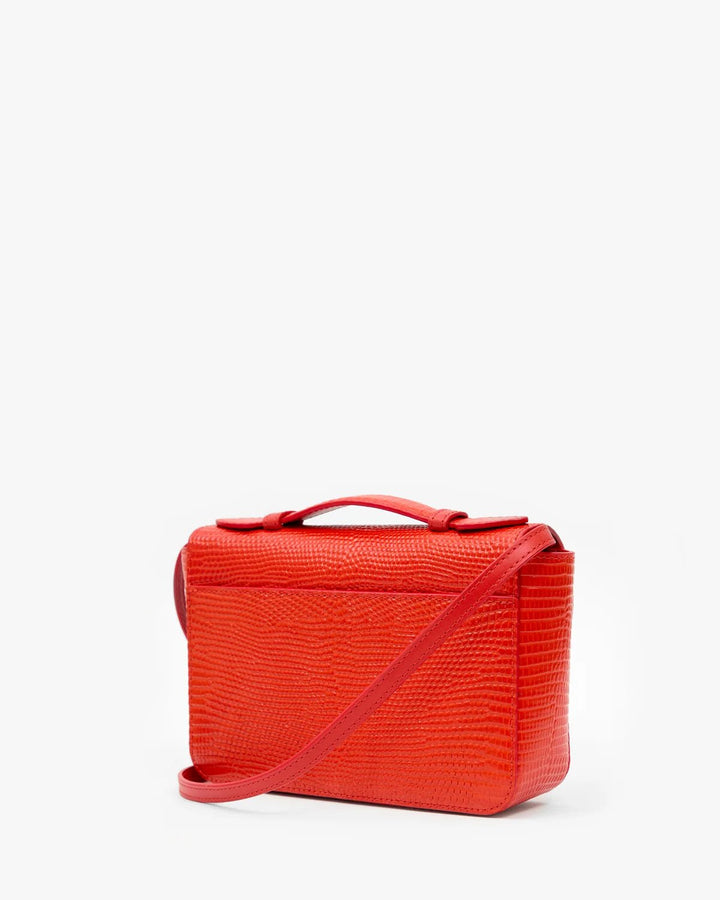Clare V. - Kathryn Bag Red Embossed Lizard - Kalifornia Jean Bar