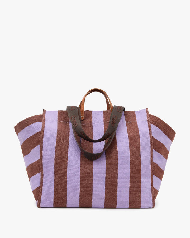 Clare V. - La Cote Tote Jacaranda/Hazelnut Stripe - Kalifornia Jean Bar