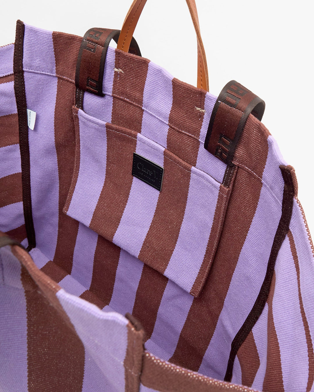Clare V. - La Cote Tote Jacaranda/Hazelnut Stripe - Kalifornia Jean Bar