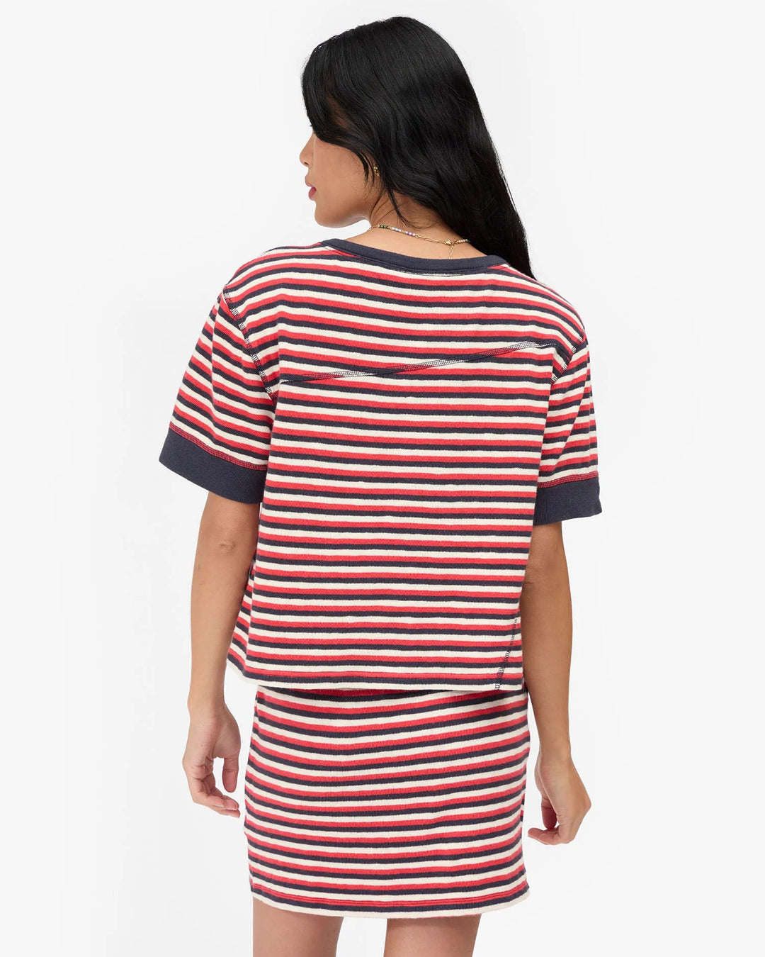 Clare V. - Le Bateau Tee Navy/Cherry Red Stripe - Kalifornia Jean Bar