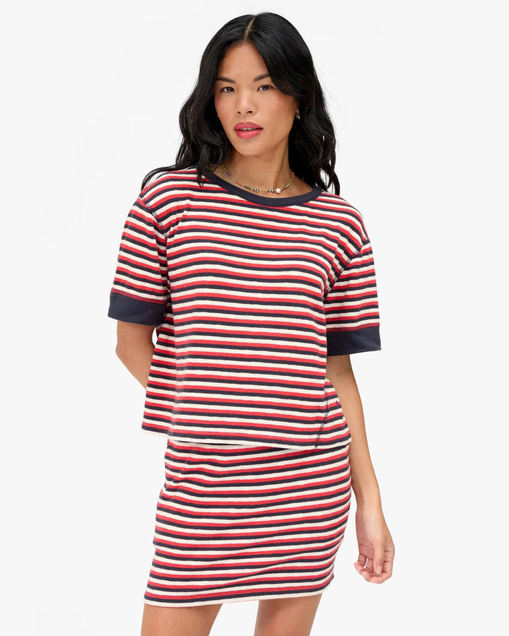 Clare V. - Le Bateau Tee Navy/Cherry Red Stripe - Kalifornia Jean Bar