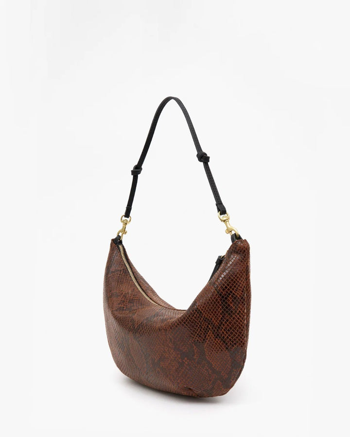 Clare V. - Lune Bag in Auburn Python - Kalifornia Jean Bar