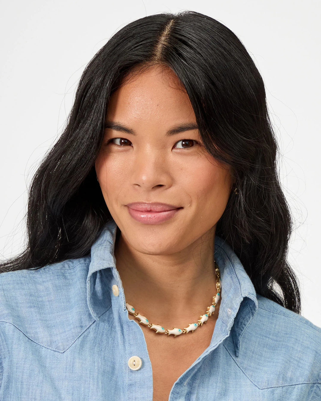 Clare V. - Pearl Sardine Necklace in Cream - Kalifornia Jean Bar