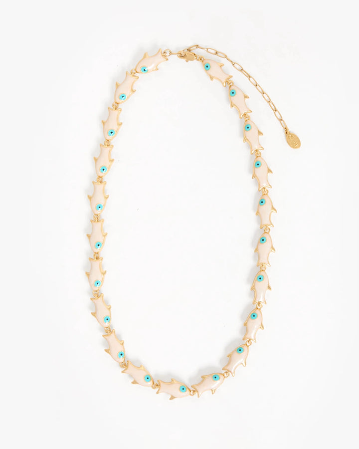 Clare V. - Pearl Sardine Necklace in Cream - Kalifornia Jean Bar