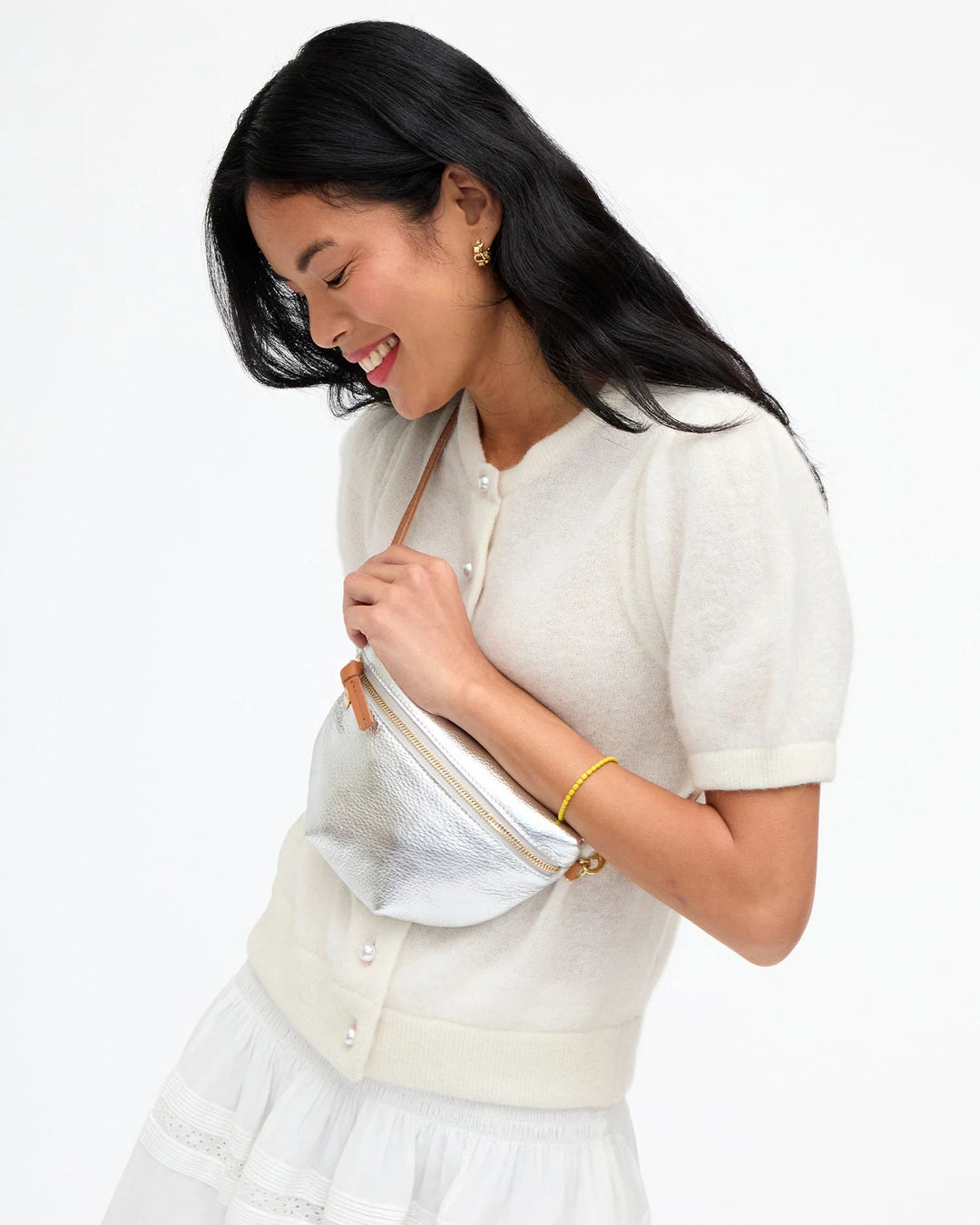 Clare V. - Petite Fanny Lamba in Silver - Kalifornia Jean Bar