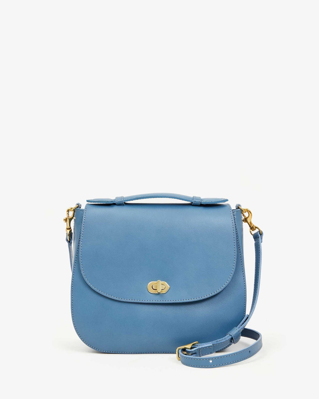 Clare V - Turnlock Louis in Desert Blue w/ Top Handle - Kalifornia Jean Bar