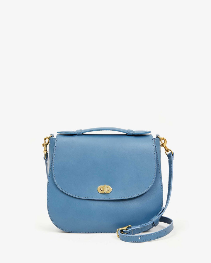 Clare V - Turnlock Louis in Desert Blue w/ Top Handle - Kalifornia Jean Bar
