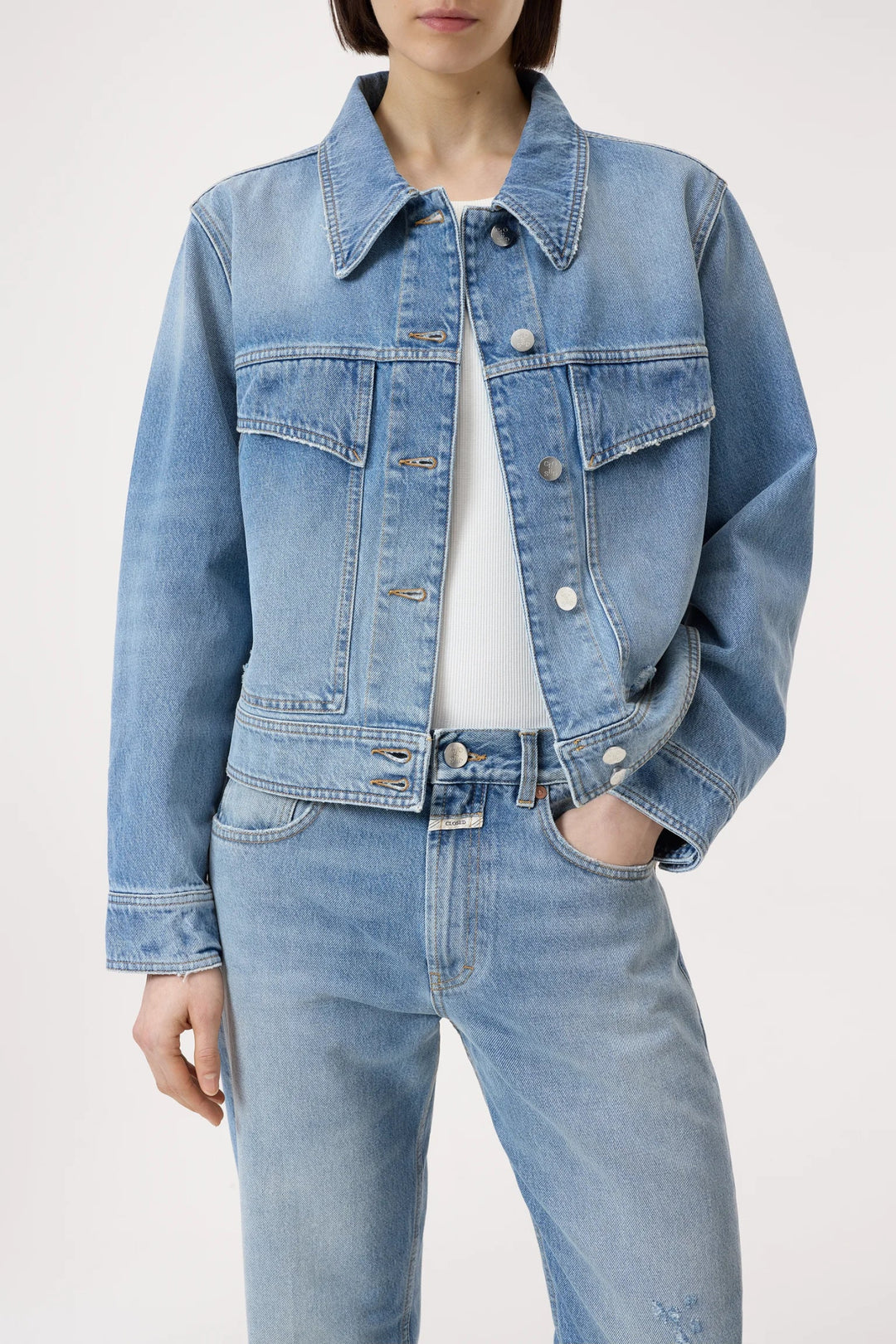 Closed - Mid Blue Denim Jacket - Kalifornia Jean Bar